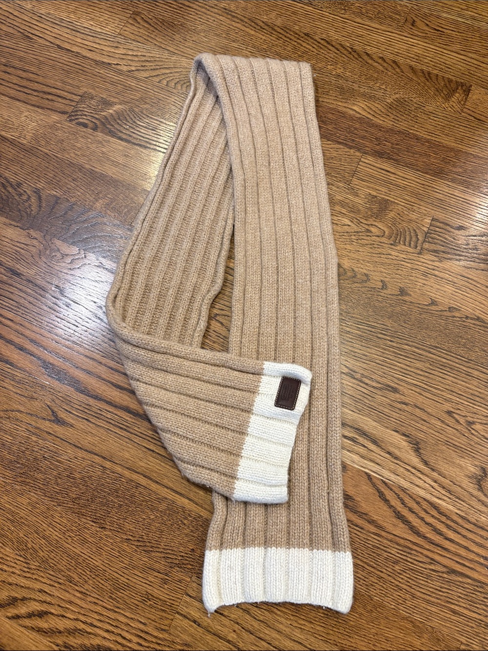 COACH wool cashmere 56โ ribbed scarf